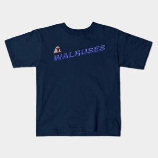 Fighting Walruses Alt Logo - Retro Kids T-Shirt